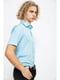 Рубашка голубого цвета в полоску | 5625144 | фото 2