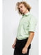 Рубашка салатового цвета в полоску | 5625150 | фото 2