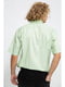 Рубашка салатового цвета в полоску | 5625150 | фото 3