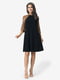 Платье черное с анималистическим принтом | 5626223 | фото 3