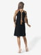 Платье черное с анималистическим принтом | 5626223 | фото 5