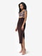 Платье коричневое с анималистическим принтом | 5626350 | фото 3
