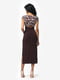 Платье коричневое с анималистическим принтом | 5626350 | фото 5