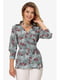 Блуза м'ятного кольору з квітковим принтом | 5626491 | фото 2