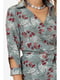 Блуза м'ятного кольору з квітковим принтом | 5626491 | фото 7