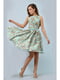 Платье салатовое с цветочным принтом | 5626638