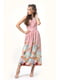 Платье розовое с цветочным принтом | 5626640 | фото 4