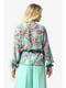 Блуза м'ятного кольору з квітковим принтом | 5626926 | фото 5