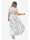 Платье белое с цветочным принтом | 5626963 | фото 5