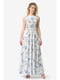 Платье белое с цветочным принтом | 5626989 | фото 5