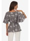 Блуза серая с цветочным принтом | 5627003 | фото 3