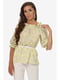 Блуза желтая с цветочным принтом | 5627014 | фото 3