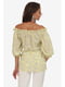 Блуза желтая с цветочным принтом | 5627014 | фото 4