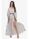 Платье белое с принтом | 5627067 | фото 4