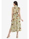 Платье оливкового цвета с цветочным принтом | 5627079 | фото 5