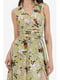 Платье оливкового цвета с цветочным принтом | 5627079 | фото 6