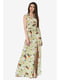 Платье оливкового цвета с цветочным принтом | 5627080 | фото 2