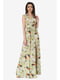 Платье оливкового цвета с цветочным принтом | 5627080 | фото 6