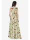 Платье оливкового цвета с цветочным принтом | 5627080 | фото 7