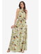Платье оливкового цвета с цветочным принтом | 5627109 | фото 3