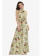 Платье оливкового цвета с цветочным принтом | 5627109 | фото 4