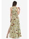 Платье оливкового цвета с цветочным принтом | 5627109 | фото 7