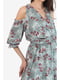 Сукня м'ятного кольору з квітковим принтом | 5627119 | фото 6