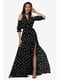 Платье черное с принтом | 5627144 | фото 3