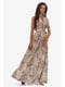 Платье бежевое с цветочным принтом | 5627158 | фото 3