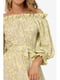 Платье желтое с цветочным принтом | 5627238 | фото 6
