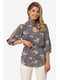 Блуза сіра з квітковим принтом | 5627239 | фото 2