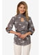 Блуза сіра з квітковим принтом | 5627239 | фото 3