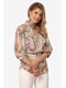 Блуза бежевая с цветочным принтом | 5627240 | фото 2