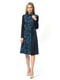 Сукня чорно-блакитна з квітковим принтом | 5627276 | фото 2