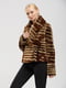 Дубленка-куртка двухсторонняя бежево-коричневая | 5629676 | фото 2