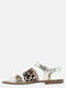 Сандалии золотистого цвета в анималистический принт | 5630201 | фото 2