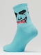 Носки голубые с рисунком | 5631211 | фото 2