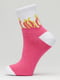 Носки бело-розовые с рисунком | 5631215