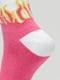 Носки бело-розовые с рисунком | 5631215 | фото 3