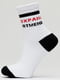 Шкарпетки біло-чорні з написом | 5631218
