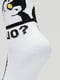 Шкарпетки біло-чорні з малюнком | 5631224 | фото 4