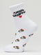 Шкарпетки білі з малюнком | 5631227