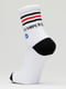 Шкарпетки біло-чорні в смужку з написом | 5631242 | фото 2