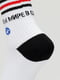 Носки бело-черные в полоску с надписью | 5631242 | фото 4