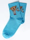 Шкарпетки блакитні з малюнком | 5631333