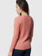Пуловер кораллового цвета с узором | 5631679 | фото 3