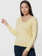 Пуловер жовтий з візерунком | 5631680