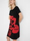 Сукня чорно-червона з малюнком | 5630195 | фото 3