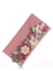 Клатч розовый с цветочной аппликацией | 5641246