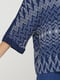 Блуза синя з візерунком | 5641574 | фото 4